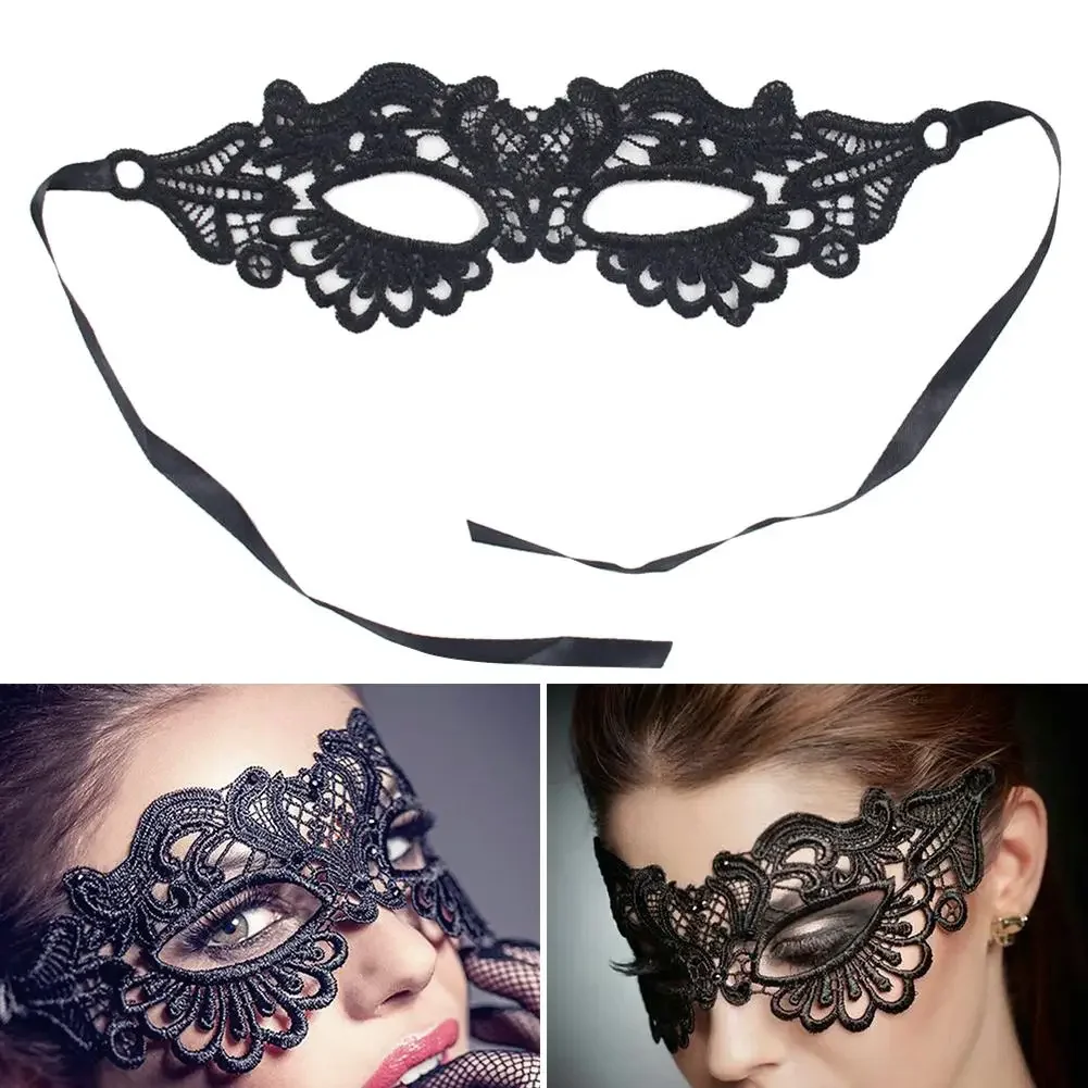 Beliebte Maske, hohle Spitze, Maskerade, Gesicht, Prinzessin, Abschlussball, Party, Requisiten, schwarzes Auge, Halloween-Kostüm für Frauen