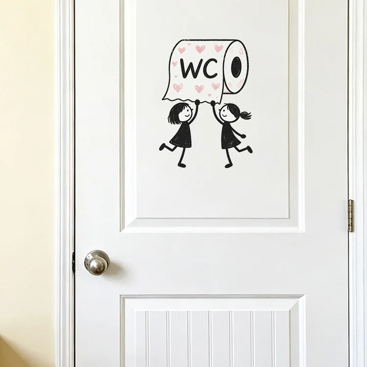 Interessante Love Roll Papier-Wandaufkleber, Badezimmer-Toiletten-Dekoration, Wandbild, Wohnzimmer-Schrank-Dekor, selbstklebende lustige Aufkleber – Detail 4