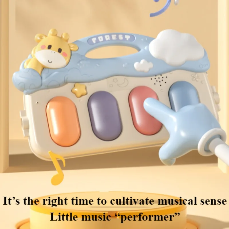 Baby Activity Gym Toy with Music Early Education Newborn Foot Toy Bluetooth Baby Play Mat Baby Kicking Toy Play Piano for Infant