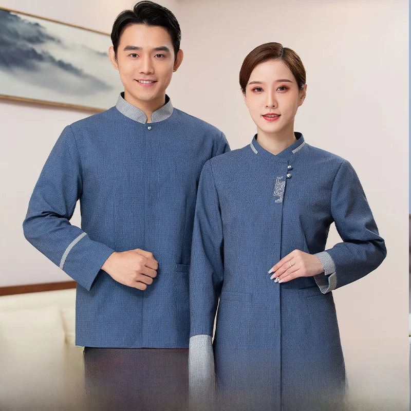 

Long Sleeve Cleaning Uniforms for Hotel Housekeepers Small Property Maintenance Maids Autumn Winter Workwear Polyester Cotton...