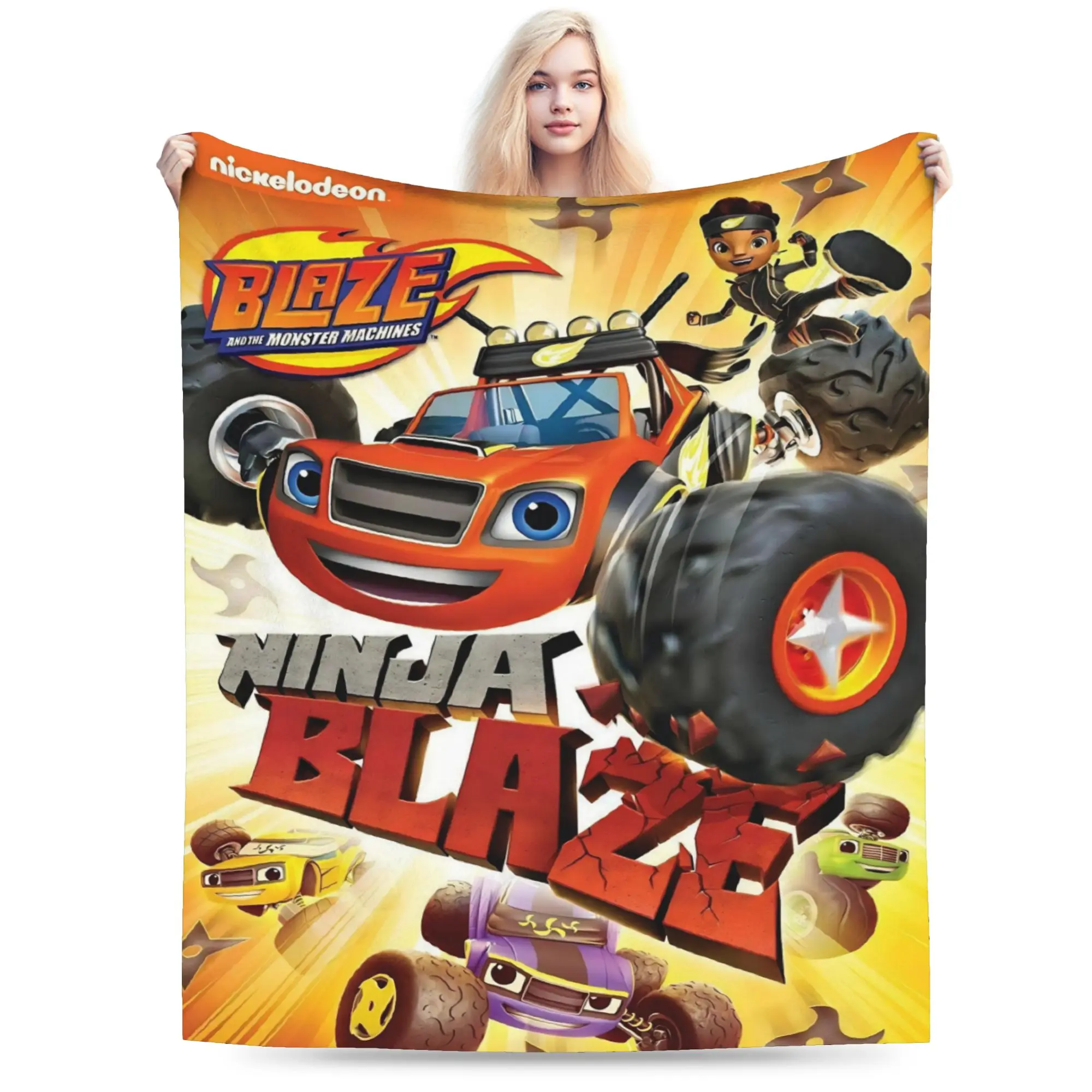 Blaze and the Monster Machines Accessories Blanket Warm Cozy Fluffy  Throw Blankets Multi-size Throws And Blankets
