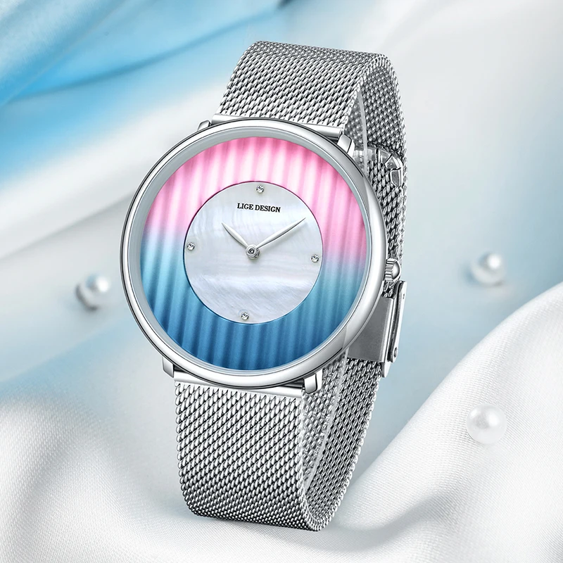 LIGE 2025 New Creative Watches For Women Fashion Elegant Women's Bracelet Watch Outdoor Sports Waterproof Quartz Ladies Watch