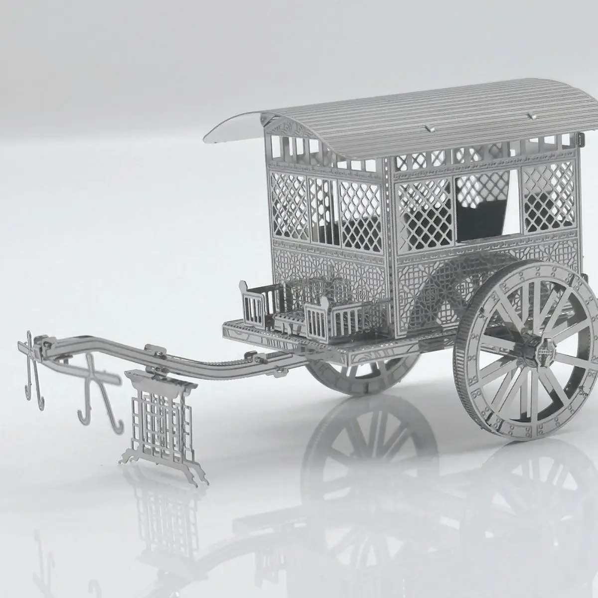 Ancient Chinese Carriage Compartment Metal Three-dimensional Jigsaw Puzzle DIY Handcrafted Models Self-assembly Crafts