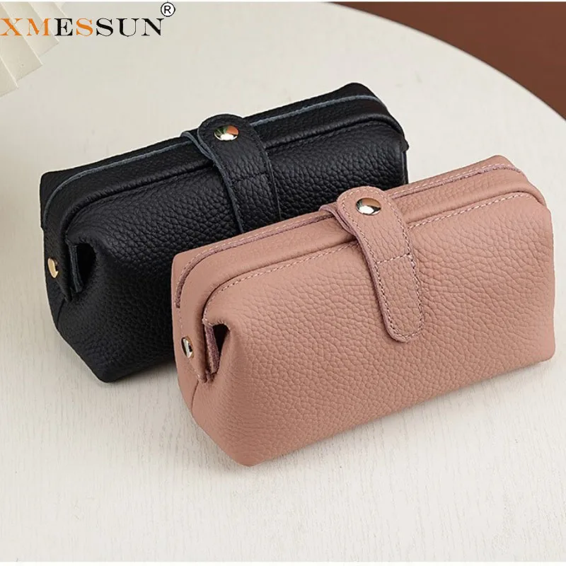 XMESSUN New Trendy Soft Leather Makeup Bag for Women,Fashion Brand Designer Ladies Storage Bag Casual Stoiletry Bag A666