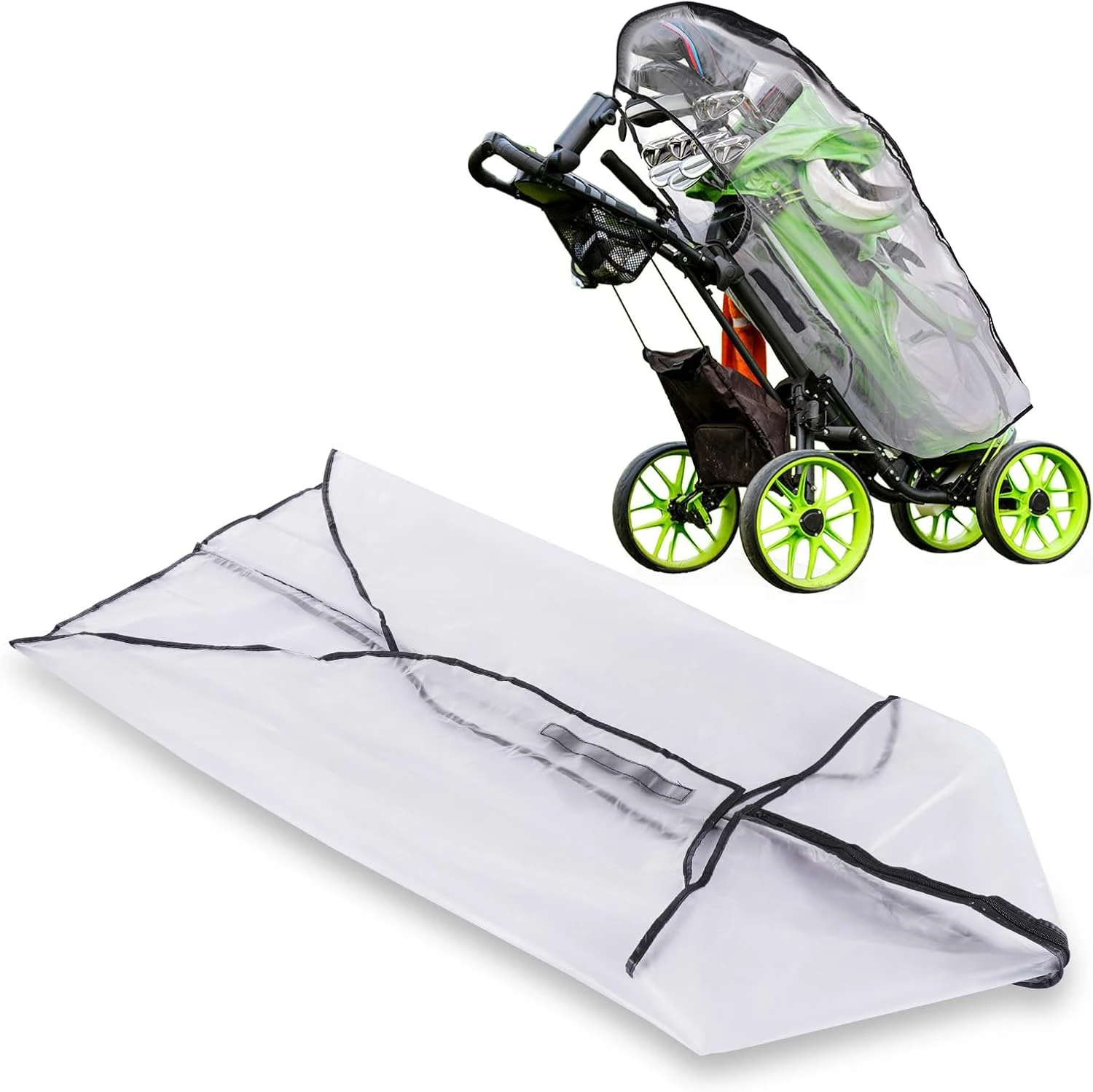Golf Bag Rain Cover PVC Trolley Rain cover Outdoors Portable Golf Bag Protection Rain Cape Waterproof Windproof Golf Rain Hood