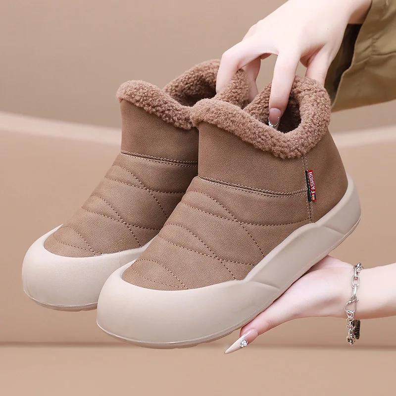 Women\'s bread shoes winter new cashmere thick warm snow boots fashion cotton boots cotton shoes