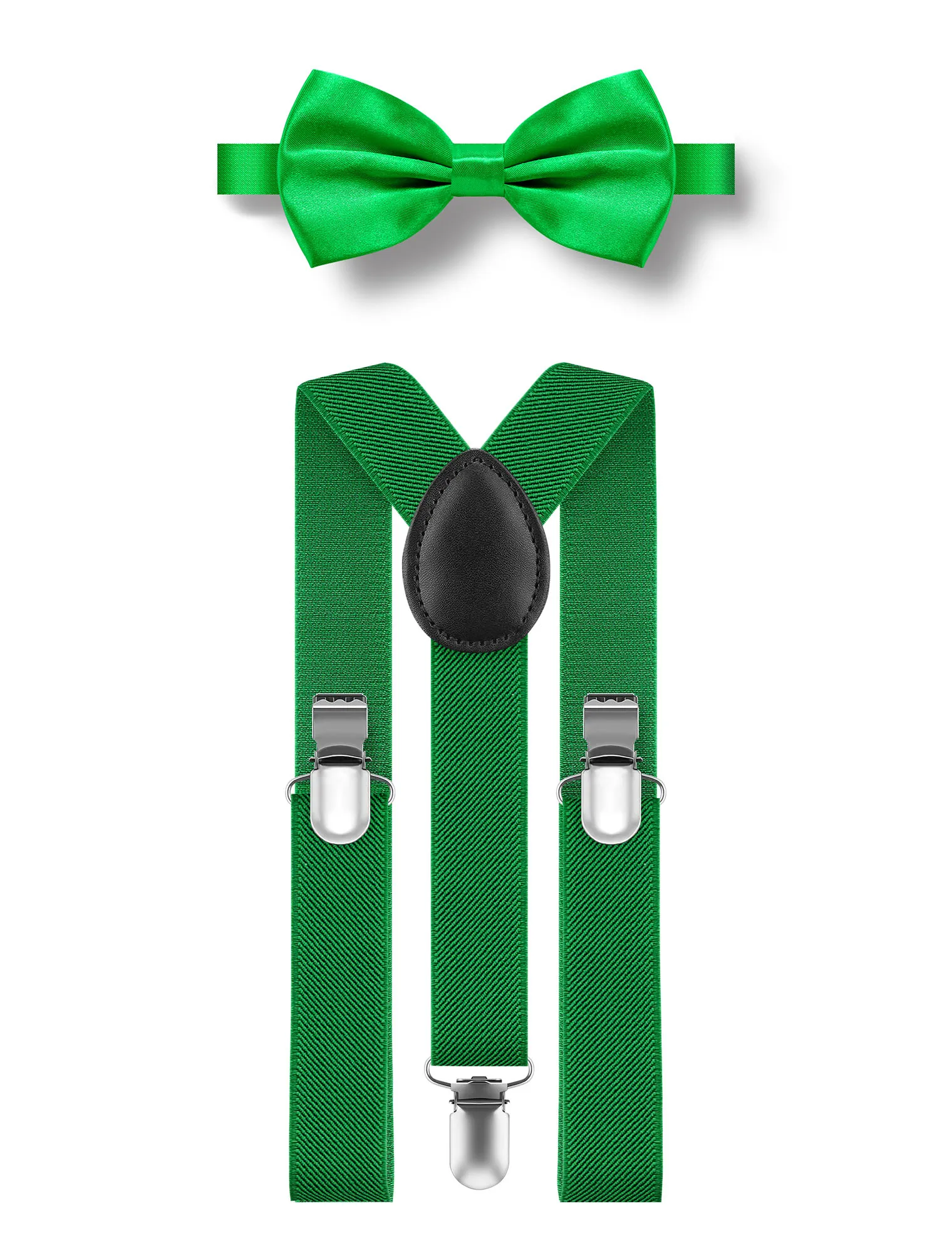 Men's Adjustable Y Shape Suspenders Bow Tie Set