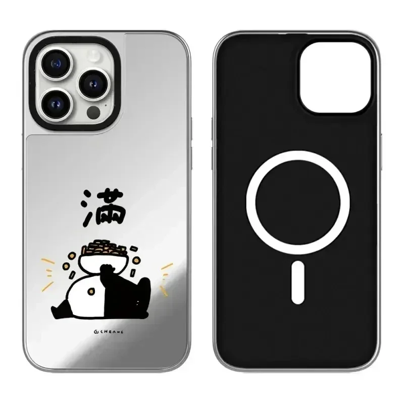 

Cartoon Mountain iPhone 12 13 14 15 Pro Max Mirror Surface MagSafe Case Cover Shell