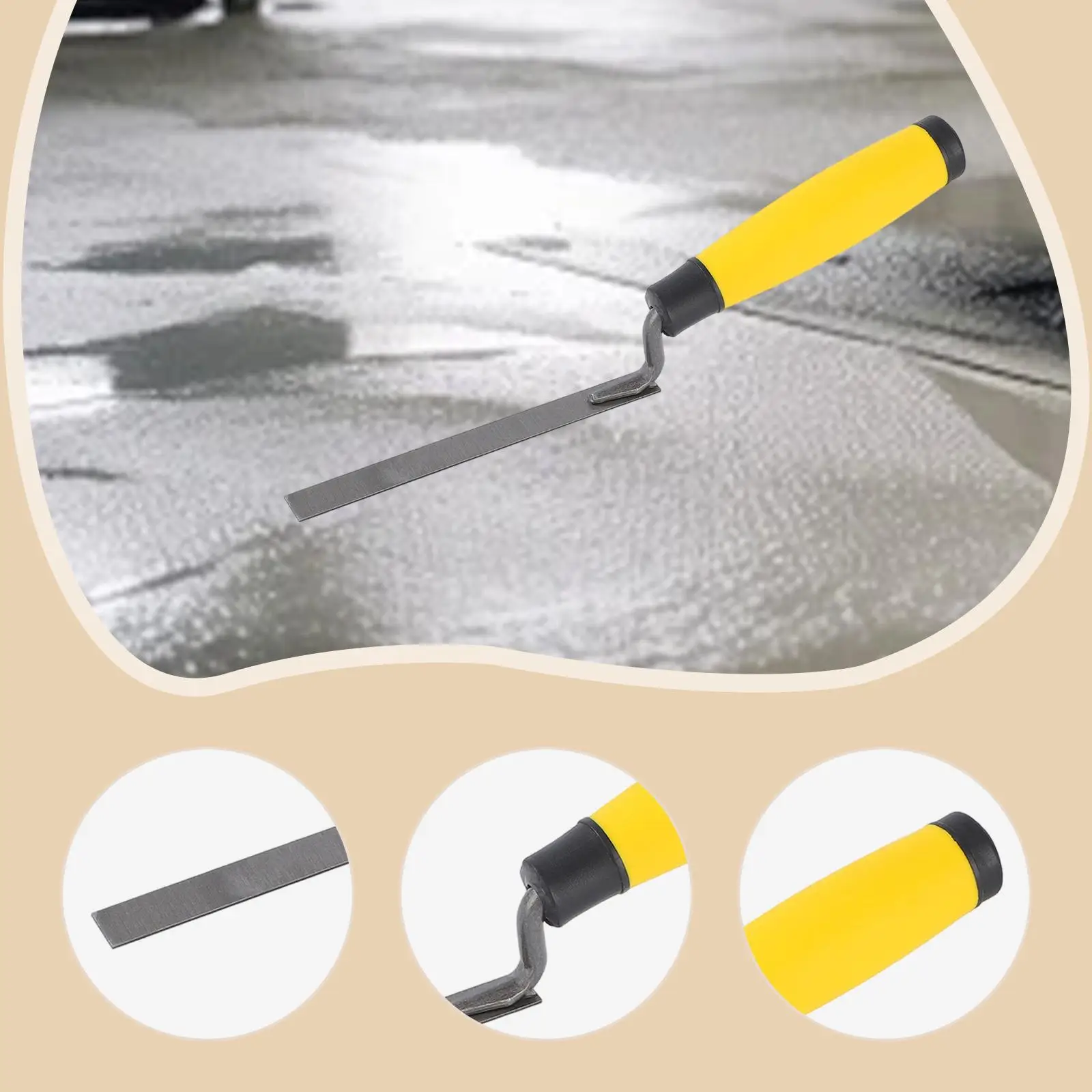 Pointing Trowel Carbon Steel Construction Mortar Repair Tool for Masonry Tile Grout Cleaning