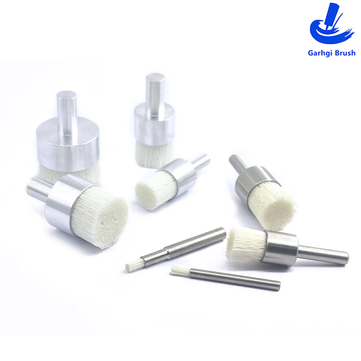 Ceramic Abrasive Nylon End Brush Metal Aluminum Surface Finishing Precision Grinding Cleaning Polishing Deburring Power Tool Use
