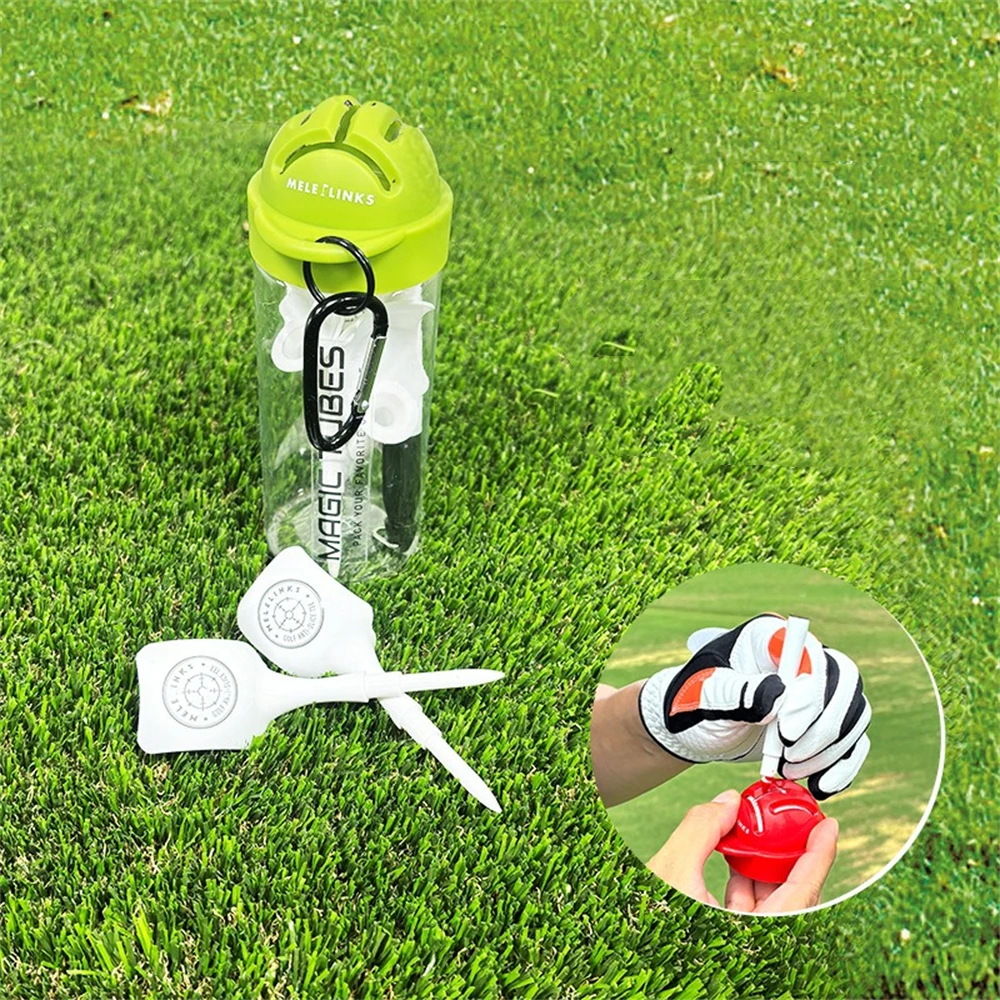 Petal-shaped Golf Tee Set, Including 3 Petal Tees + 1 Multifunctional Bottle + 1 Mark Pen, Bottle Cap Can Be Used As A Scriber