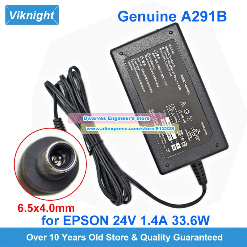 Genuine A291B 2088630-00 AC Adapter A441H U1000EA 24V 1.4A 33.6W Charger for EPSON SCANNER V600 4180 2580 V500 4490 3590 2480