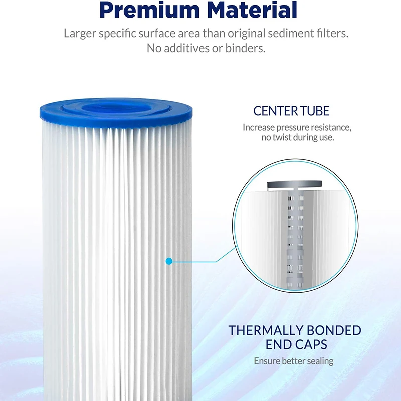 2pcs Pleated Whole Home Replacement Water Filter-Universal Fits Most Major Brand Systems 10\