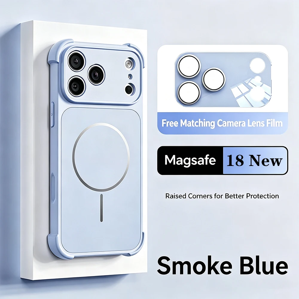 Kameraschutz Stoßfeste Magnetische Hülle Für iPhone 18 17 16 15 14 13 12 Pro Max Für Magsafe AG Gehärtetes Glas Objektiv Rückabdeckung – Detail 5