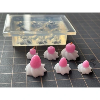 A0KD Antihaft-Silikonform, 3D-Erdbeere, Schokolade, Fondant, Formen für Heimwerker, Kuchen und Gebäck