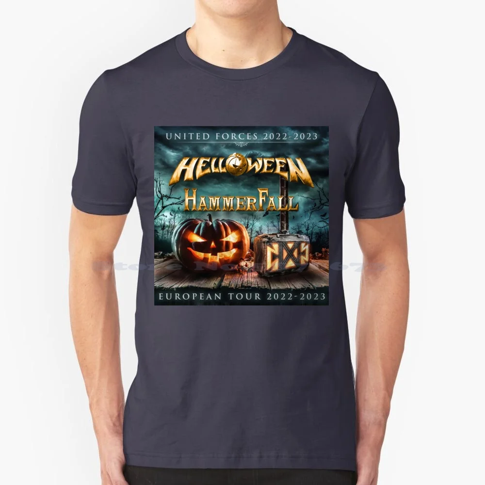 Walls Of Jericho Tour 2023 T Shirt 100% Cotton Tee Walls Of Jericho Helloween Tour 2023 United Forces Tour 2023 Masdese