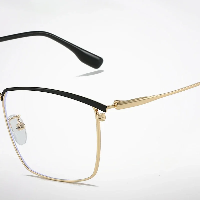 KUXA الأعمال اللونية القراءة نظارات الكمبيوتر مكافحة الضوء الأزرق SquarePrescription النظارات قصر النظر مد البصر نظارات شمسية