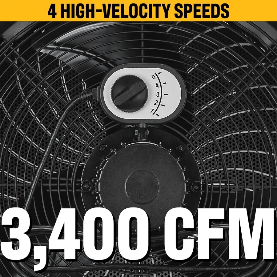 مروحة توزيع هواء ذات أسطوانة عالية السرعة مقاس 18 بوصة مع رأس محوري 360 درجة ومحرك مزدوج محمل كروي 4 سرعات لـ I فعال #3