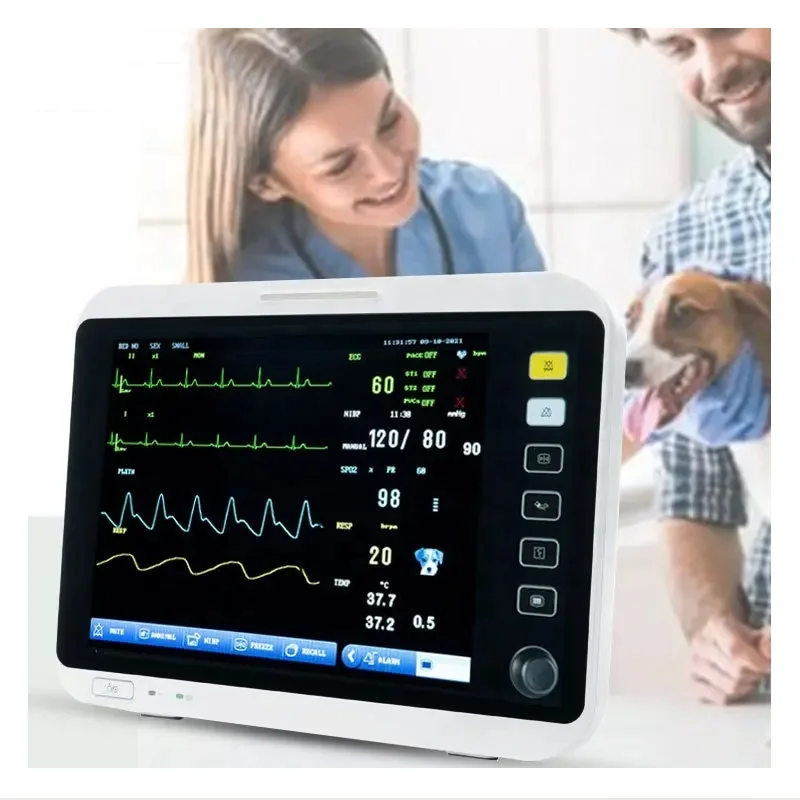 Golden Supplier Veterinary Patient Monitor Multiparameter Monitor Veterinary Etco2 Veterinary Vital Signs Monitor