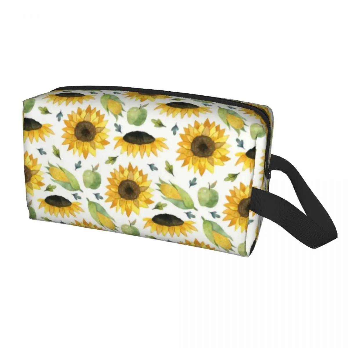 

Travel Helianthus Annuus Toiletry Bag Cute Floral Sunflower Makeup Cosmetic Organizer for Women Beauty Storage Dopp Kit Box