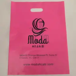 Promotional hot sale custom logo tote plastic shopping bag