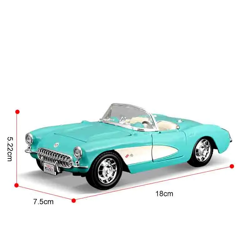 

Maisto 1:24 1957 Chevrolet Corvette спортивный автомобиль статические литые автомобили Коллекционная модель автомобиля игрушки