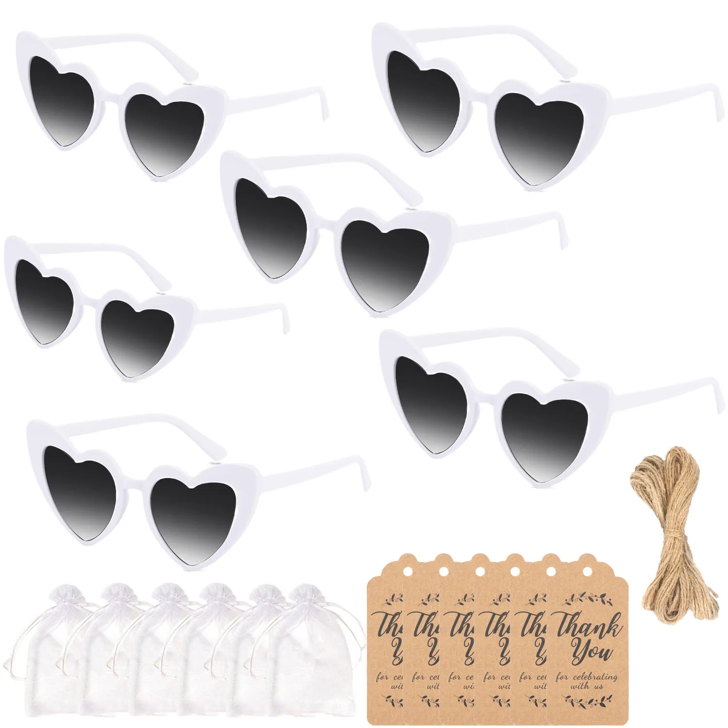 NONE Heart Shaped Sunglasses 5