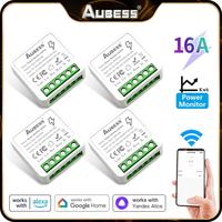 16A Wifi Mini Smart Switch EweLink Tuya With Energy Monitor Support 2-way Control Smart Life Works With Alexa Alice Google Home