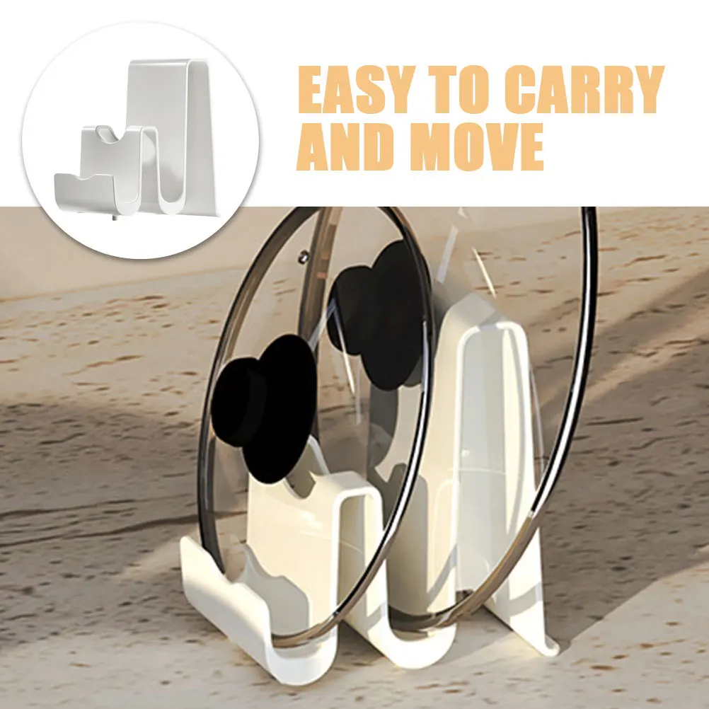 

Kitchen Utensil Holder Dual Handles Large Capacity Cutting Board Organizer Pot Lid Rack Spoon Rest Cooking Ladle Holder