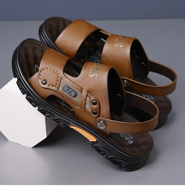 Modische Herren-Sandalen mit weicher Sohle für den Sommer, Outdoor-Doppelnutzung, bequem, strapazierfähig, atmungsaktiv, Strandschuhe-HW80193 – Detail 14
