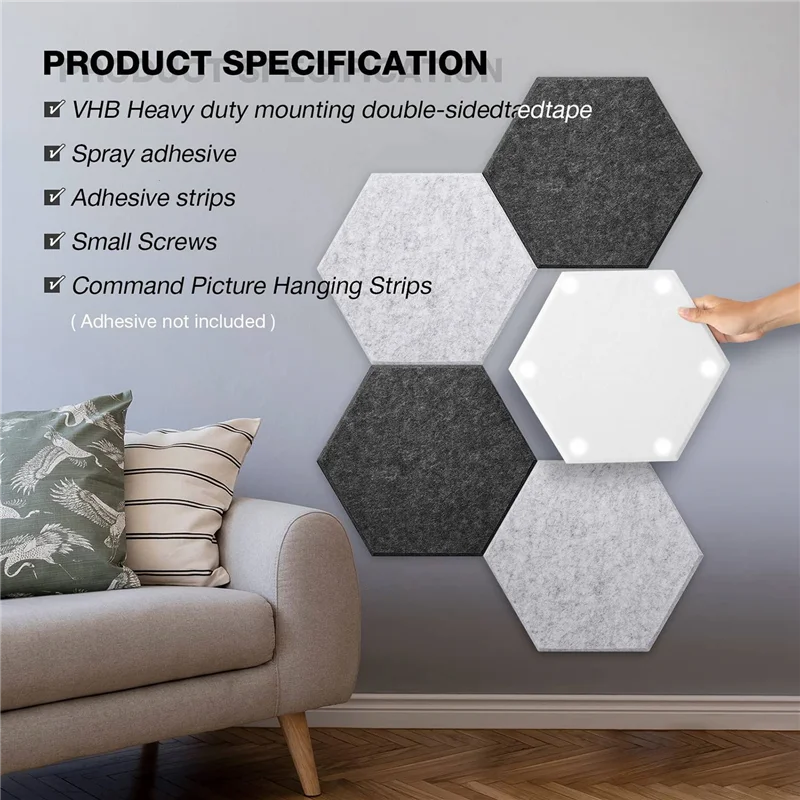 

ABXI 18 Pcs Acoust Insulation Panel Sound Absorbing Acoustic Sound Proof Panels For Sound Insulation &Acoustic Treatment