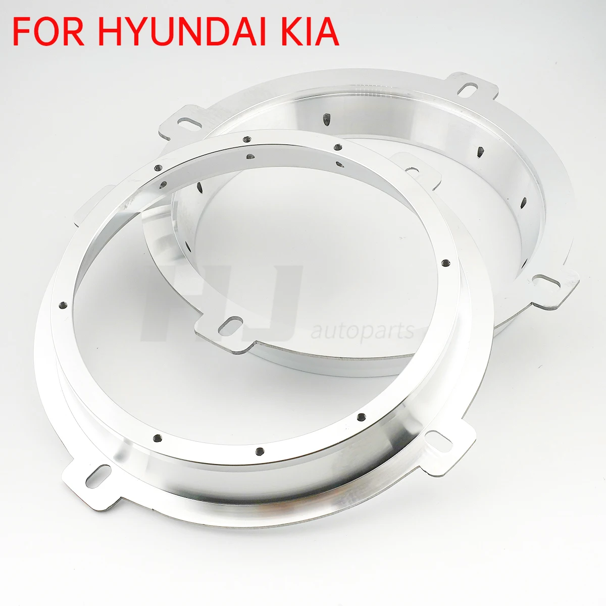 

2 шт. 6,5-дюймовые алюминиевые проставки-адаптеры для автомобильных динамиков, кольцевые крепления-подставки для сабвуферов 6,5 дюйма, основания для аудиосистем Hyundai Kia