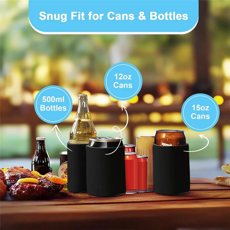 25Pcs Blank Beer Can Cooler Sleeves, Fold Foam Insulated Can Sleeves For 12Oz 16Oz Soda, Beer Water Bottles-A79G