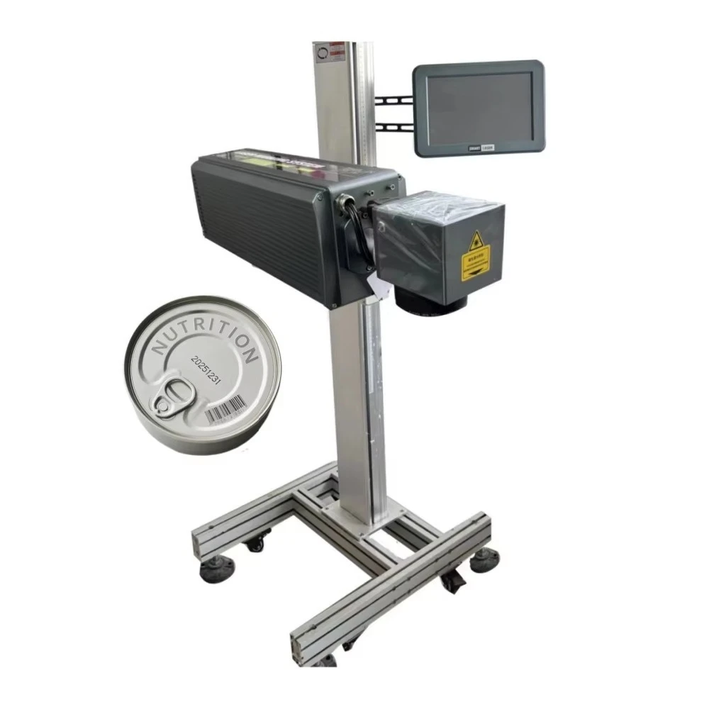 Automatic Fiber Marking Machine Tin Cans Bottles Coder Marker Machine for Small Business Date Printing Machine