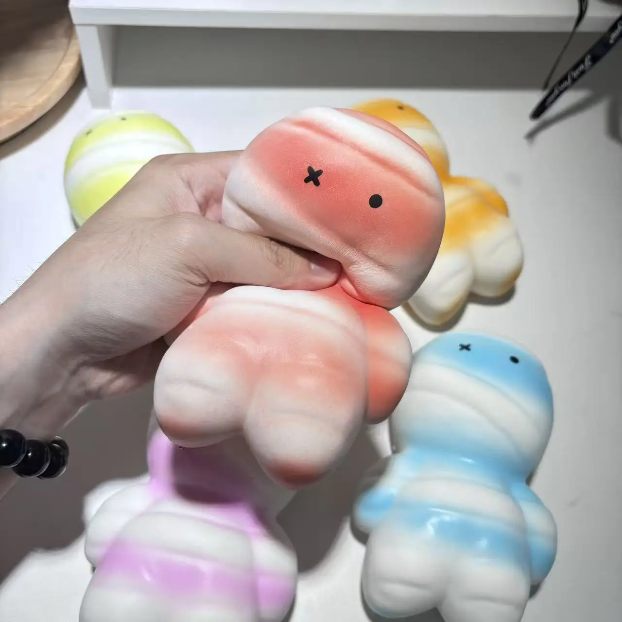 Halloween Mummy Character Squishies Slow Rising Squeeze Toy Kawaii Stress Relief Anti‑anxiety Toy for Party Gift Decor