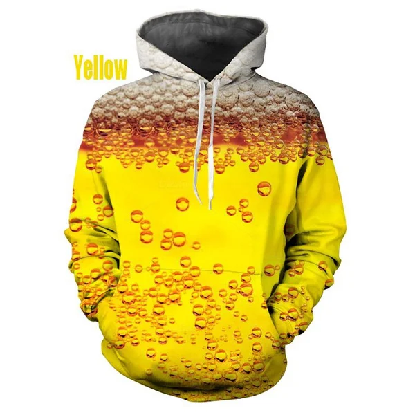 

New Hot Sale 3D Printed Beer Hoodie for Men and Women 3D Printed Beer Sweatshirt Fashion Men's Casual Pullover Men's Sweatshirt