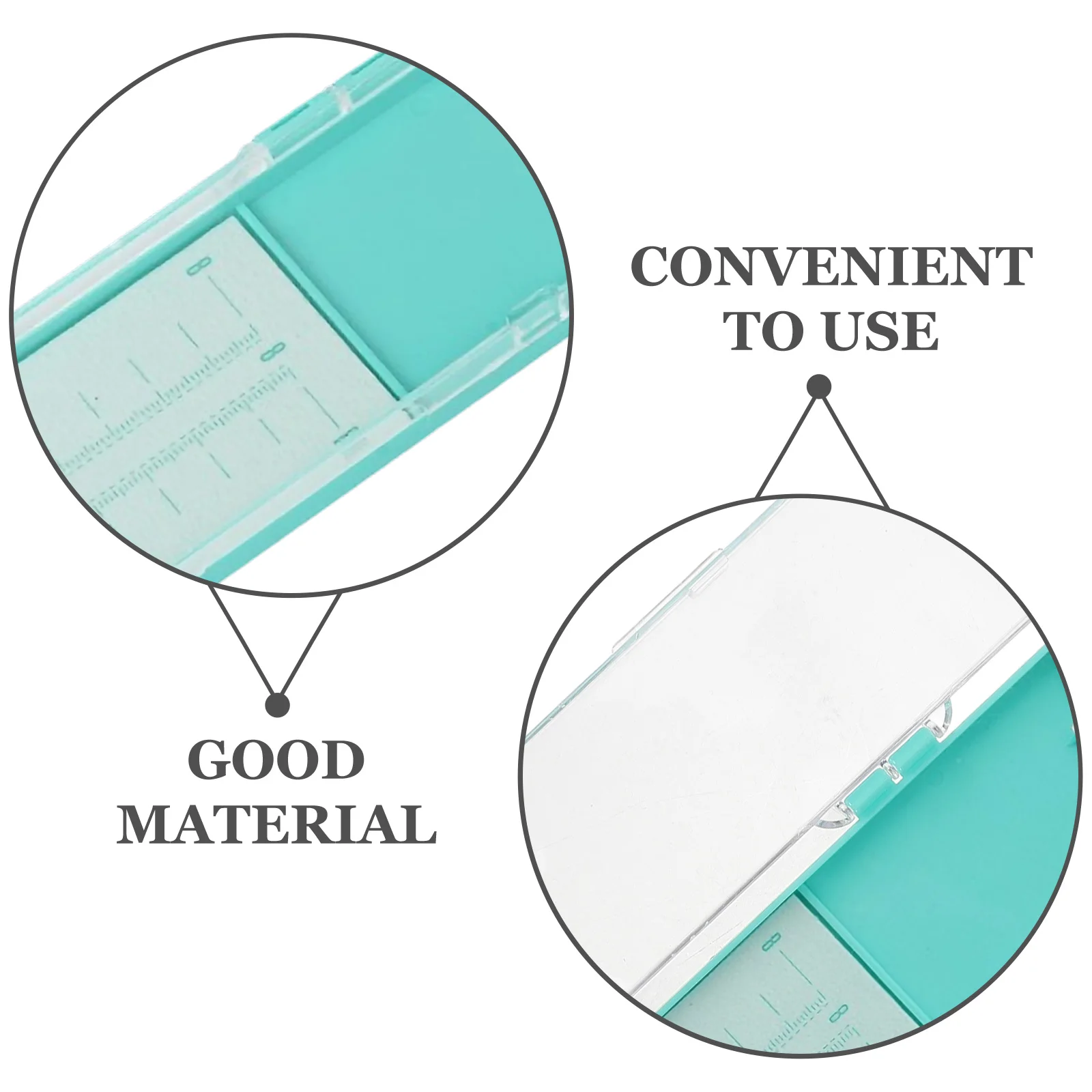 

Transparent Mini Fishing Hook Box 20cm Lake Blue Flannel Tackle Container Lightweight Durable Storage Bait Case Organizer