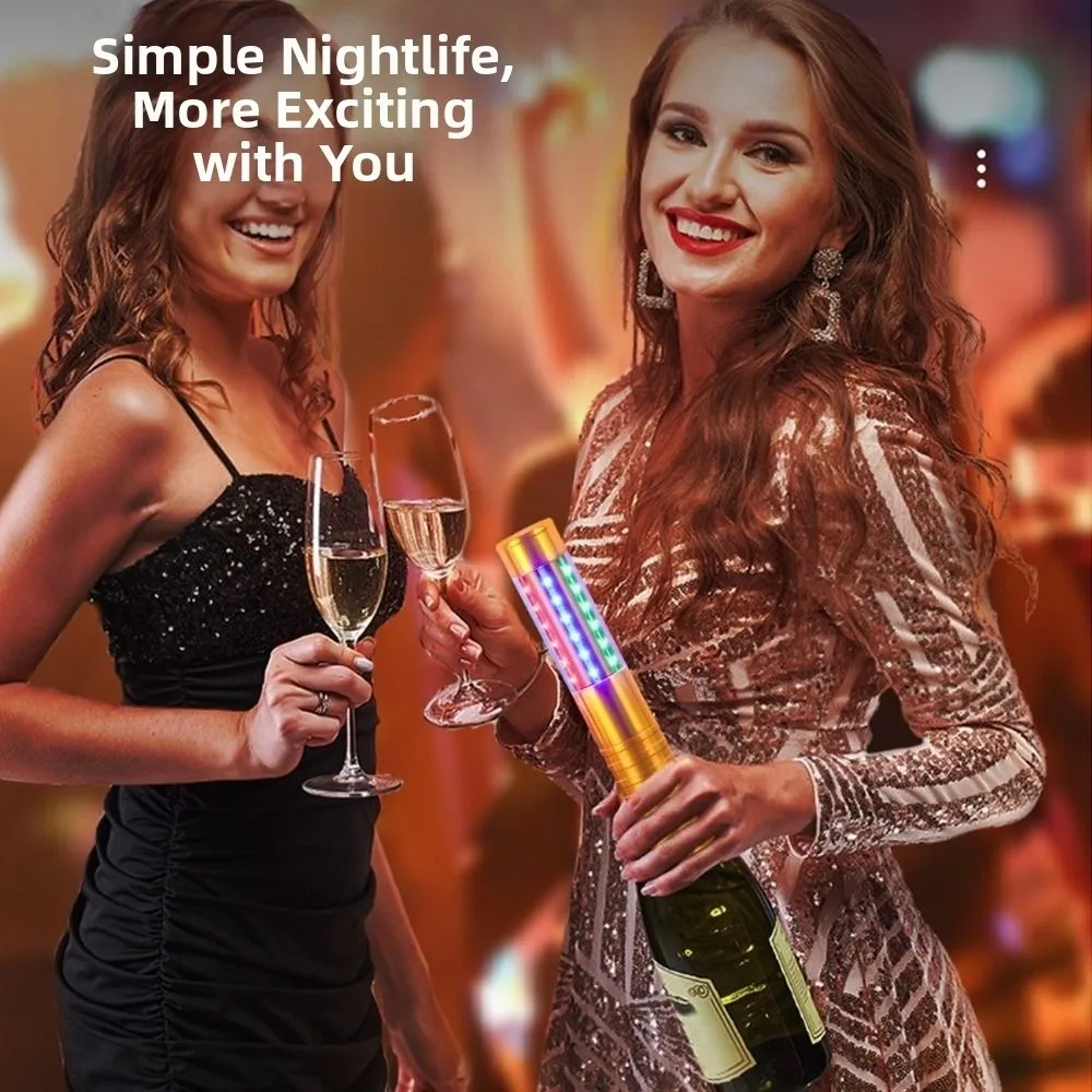 

Rechargeable Handheld Strobe Lights Light Flash Gold Silver Champagne Bottle Sparklers Colorful Bottle Service Lights KTV Party
