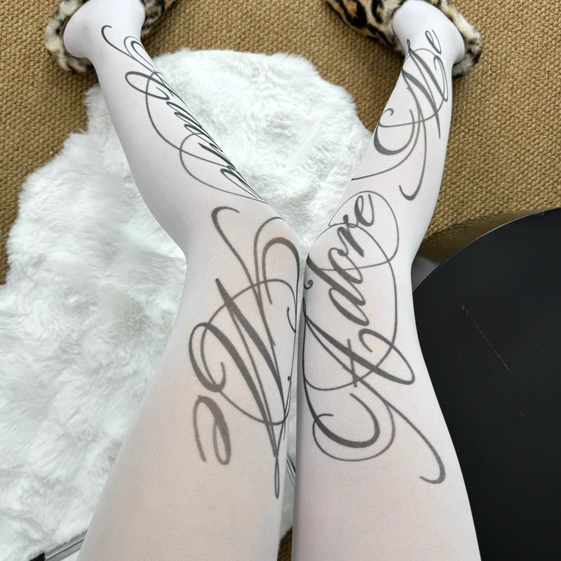 

Новые носки с принтом английского алфавита, простые готические женские колготки Y2k, сексуальные милые крутые японские колготки, четыре сезона, носки JK