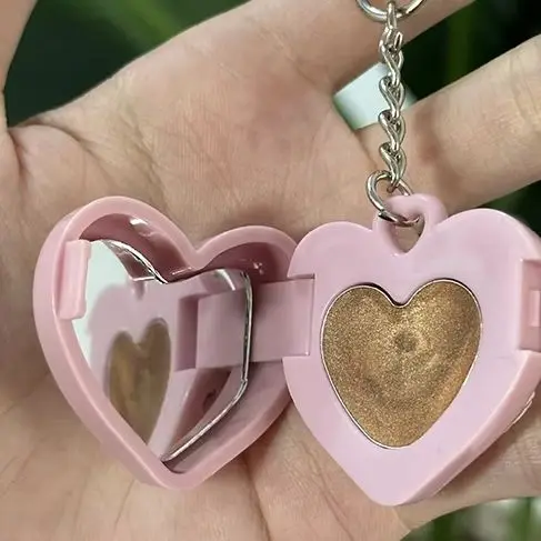 

Pink Blue White Love key chain Storage box Diy plastic empty box Mini Portable