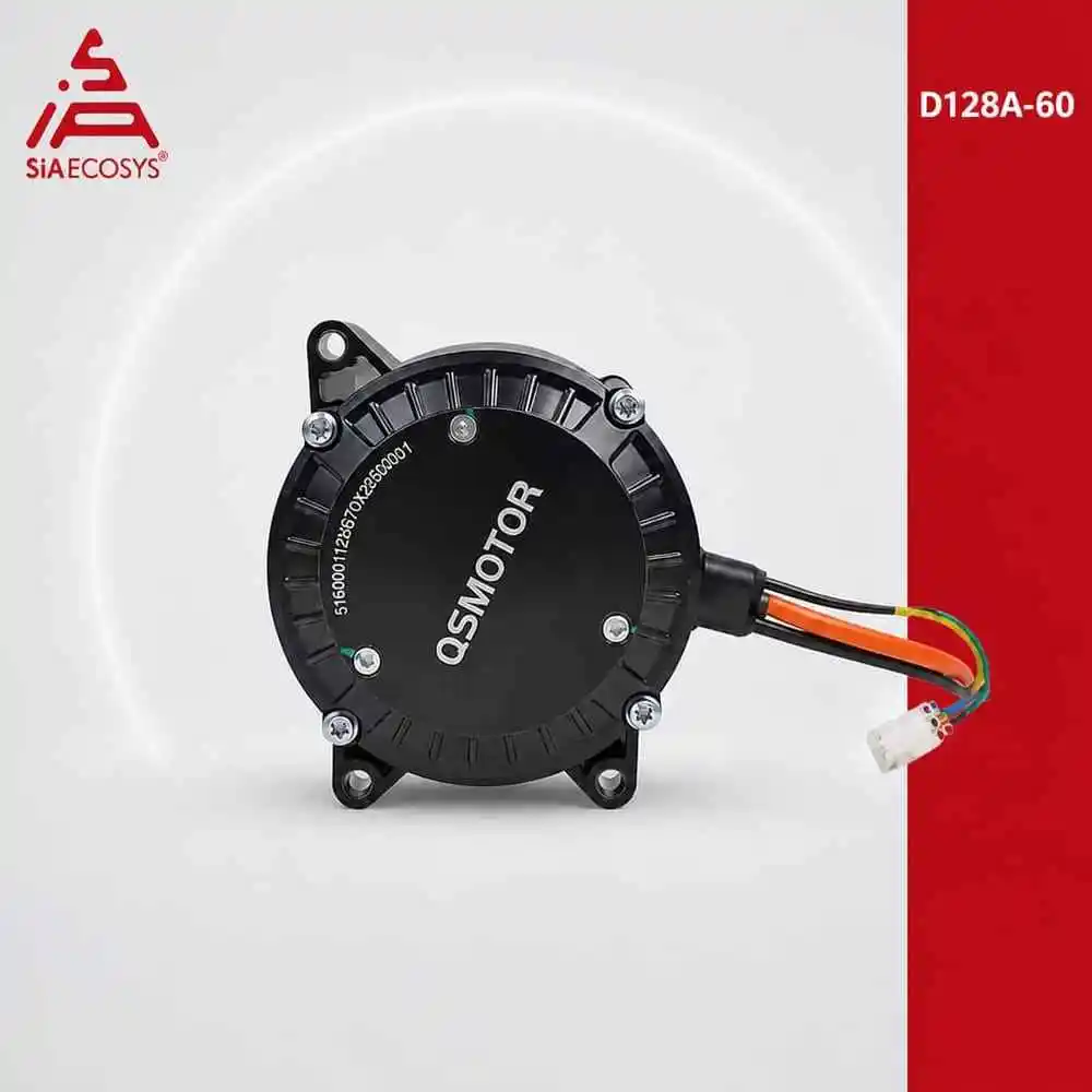 Complete 2500W Rated QSD128A-60 Mid Drive Motor 72V SiAECOSYS PMSM Encoder Assembly for Electric Motorcycle Scooter Conversion