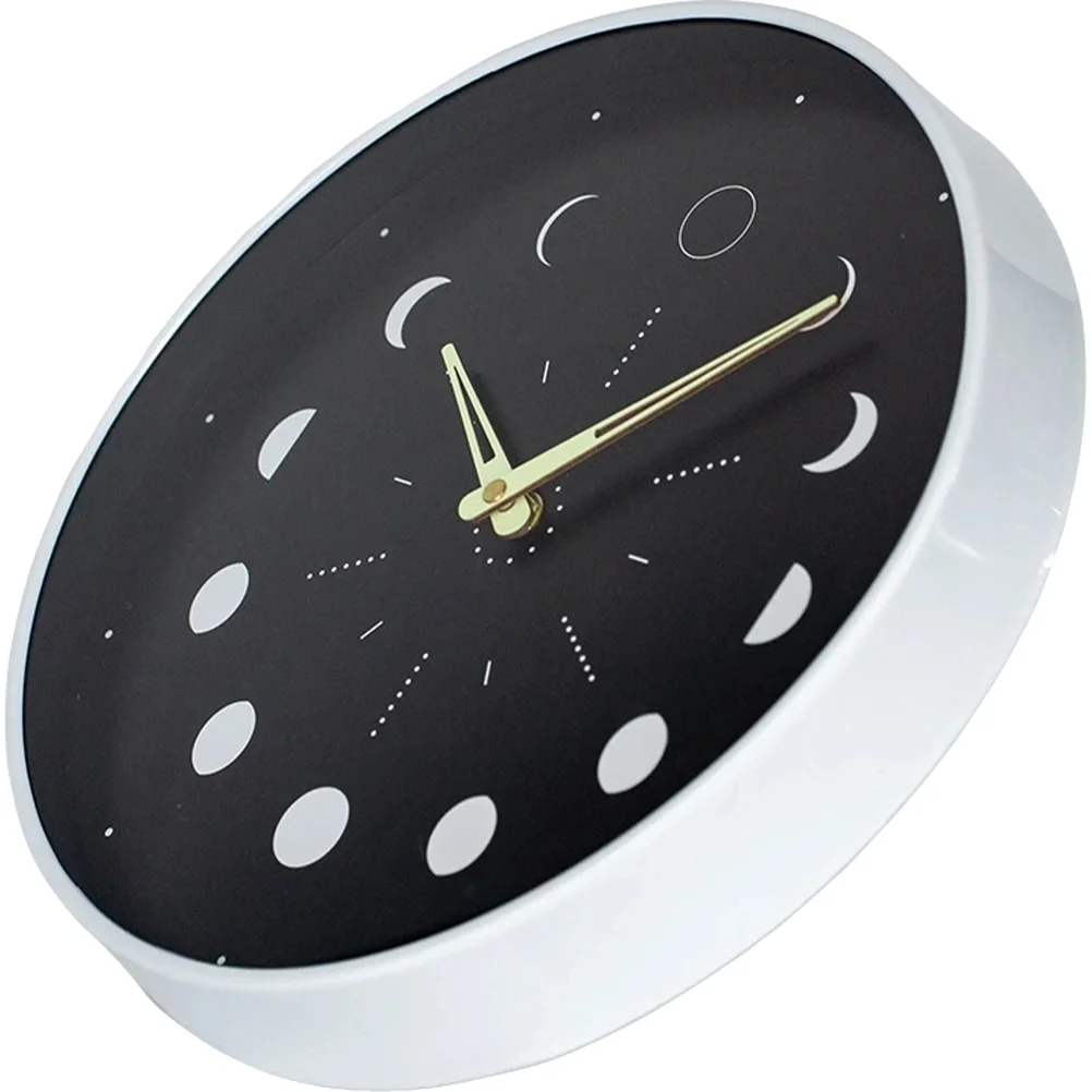 

Moon Phase Wall Luminous Clock for Living Room Decor Decorate Bedroom Office