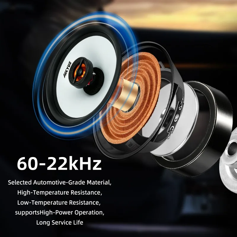 2pcs 6.5 Inch HiFi Car Subwoofer 600W Multimedia Mid Bass Stereo Car Coaxial Speakers 4 Ohm For Home DIY Car Audio Modification