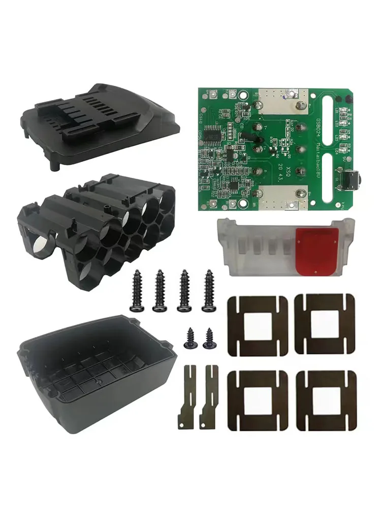 Obudowa baterii Metabo 10*18650 18V Li-ion z układem ładowania i zabezpieczeń, płytka PCB, wskaźnik LED, obudowy — zdjęcie produktu 7