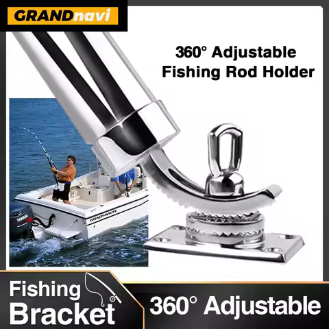 Universal 360 Degree Boat 316 Stainless Steel Fishing Rod Holder Deck Mount Yacht Rod Pod boat Accessories Marine