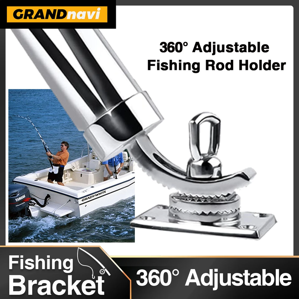 Universal 360 Degree Boat 316 Stainless Steel Fishing Rod Holder Deck Mount  Yacht Rod Pod boat Accessories Marine - AliExpress 34