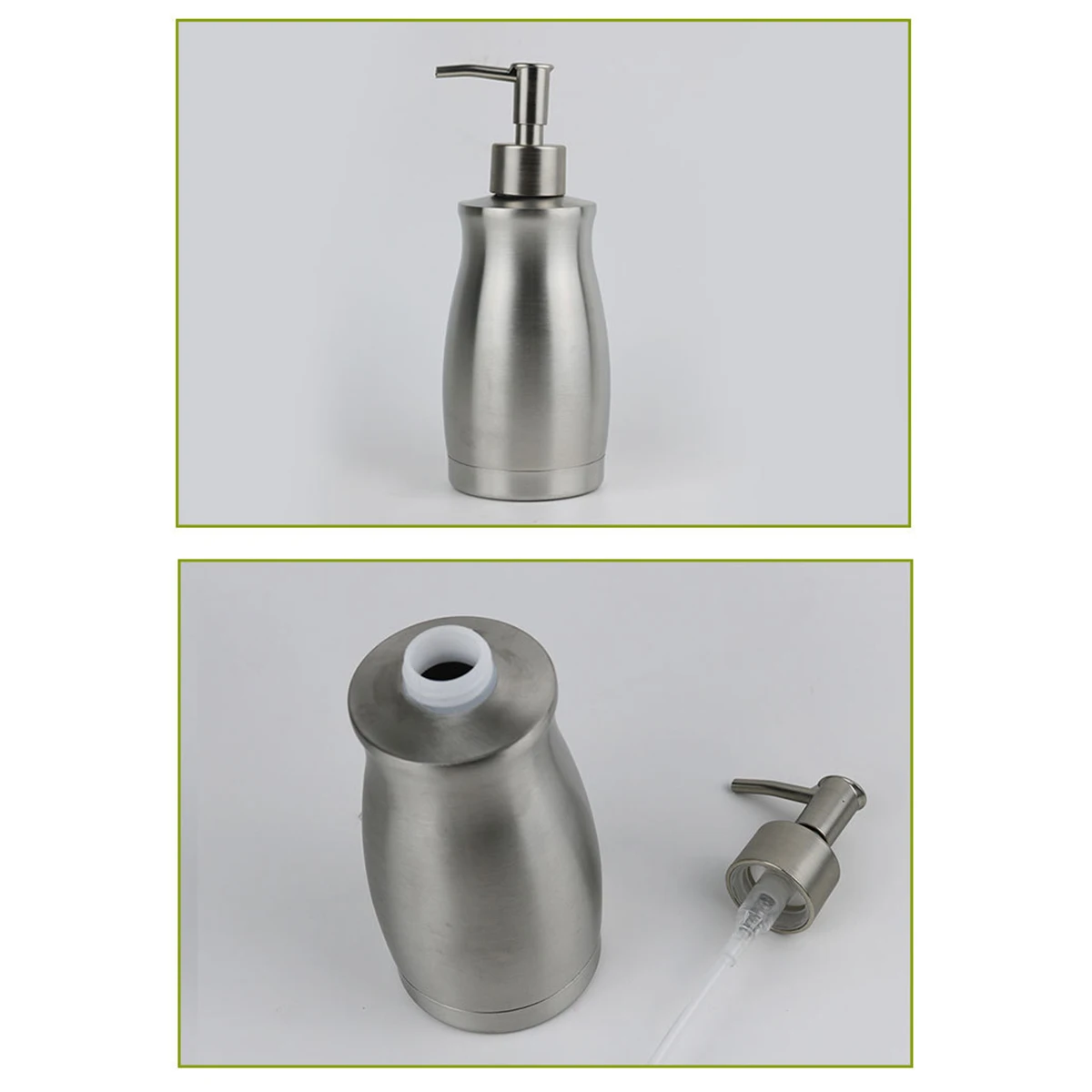 

400 ML Stainless Steel Shampoo Bottle Liquid Soap Dispenser Bathroom Kitchen Eco Friendly Reusable Practical Waterproof Bottom