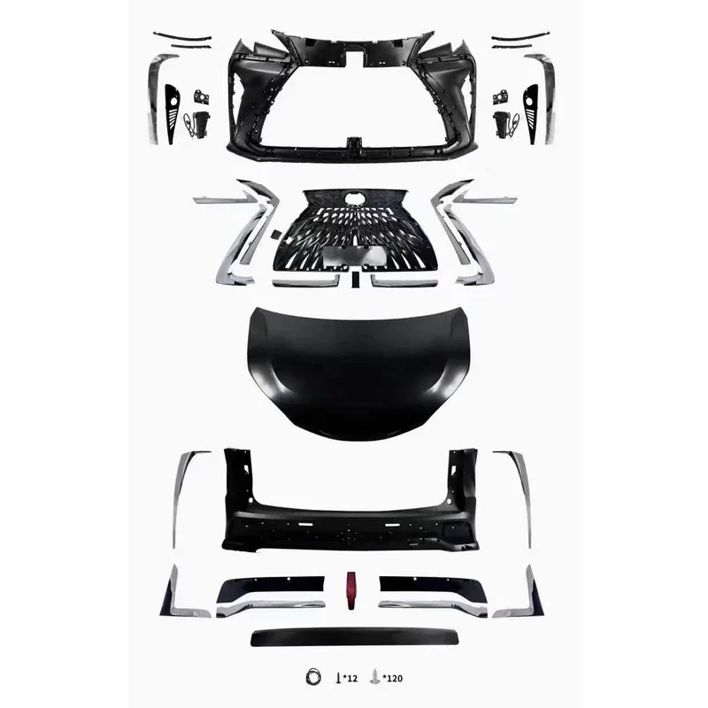 

Front Rear Bumper Assembly Grille for 2021 2022 2023 2024 Sienna Upgrade LZ200 Style Body Kit WIth Engine Hood Cover Accessories