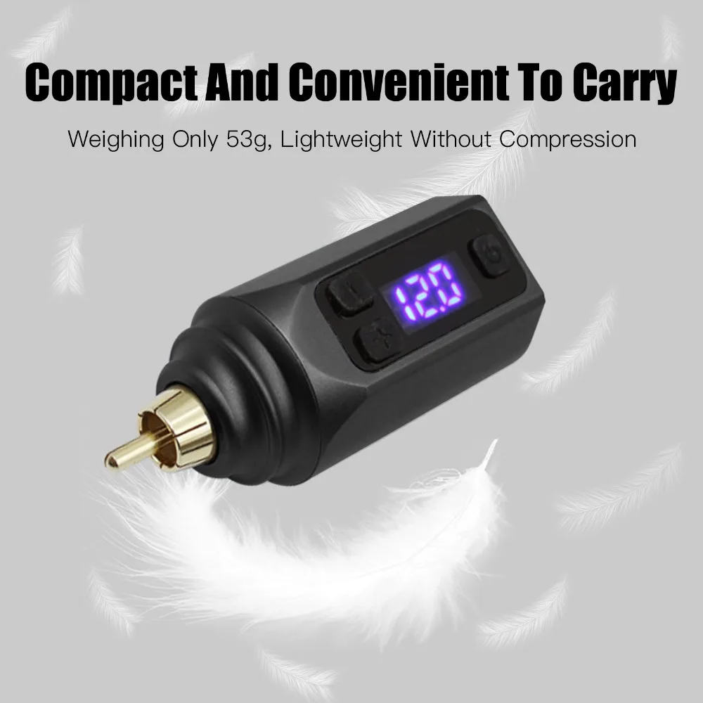 New LED Tattoo Wireless Power Supply RCA Interface Tattoo Mobile Power Supply Tattoo Machine Tool Professional Battery 1500mAh