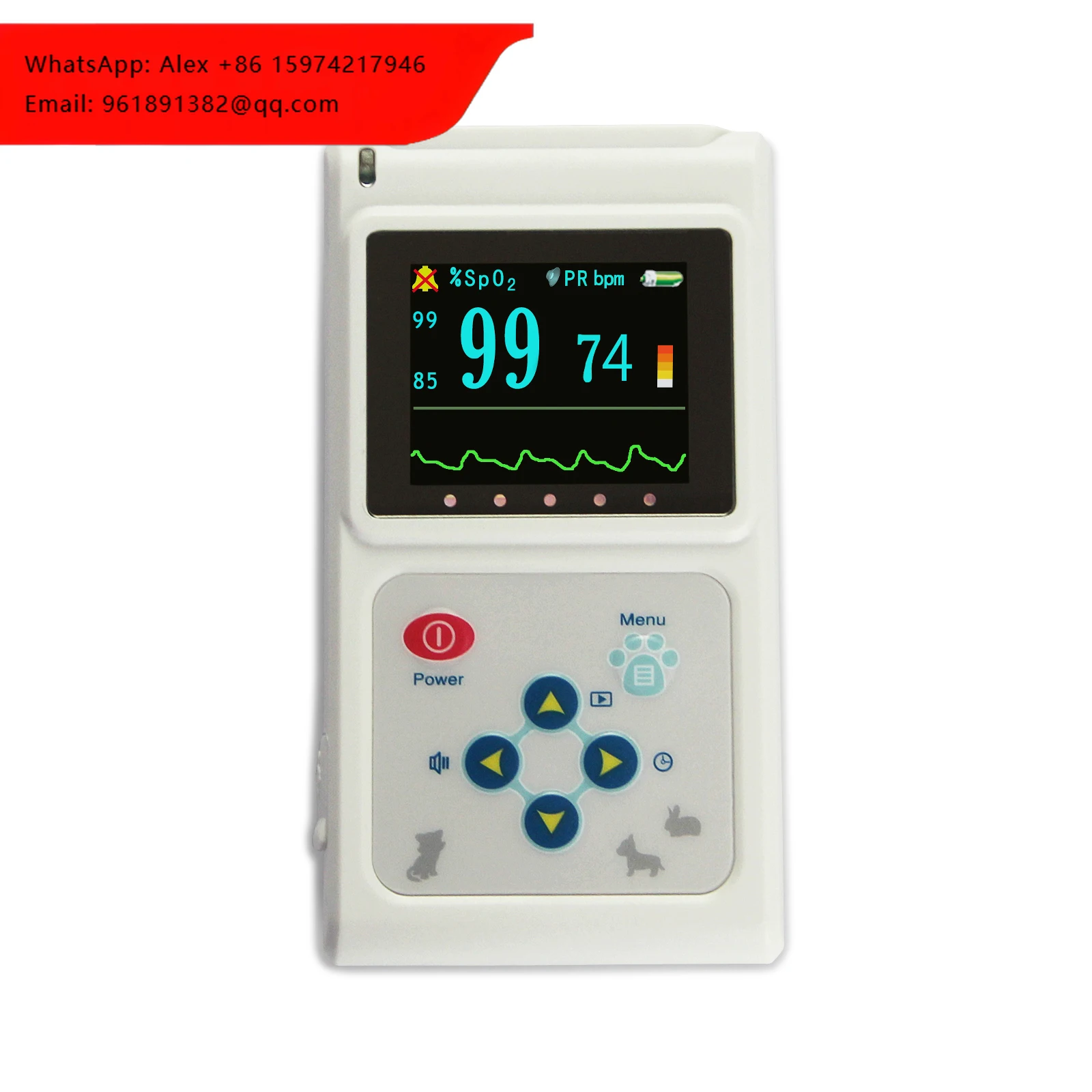 

CMS60D VET Essential Oximeter Equipment Veterinary Monitoring Devices For Animal Care